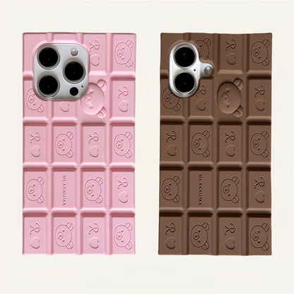 Little Bear 3D Chocolate Silicone Phone Case