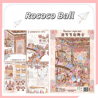 Dance & Tide 3D Sticker | 2 Cute Miniature Scenes