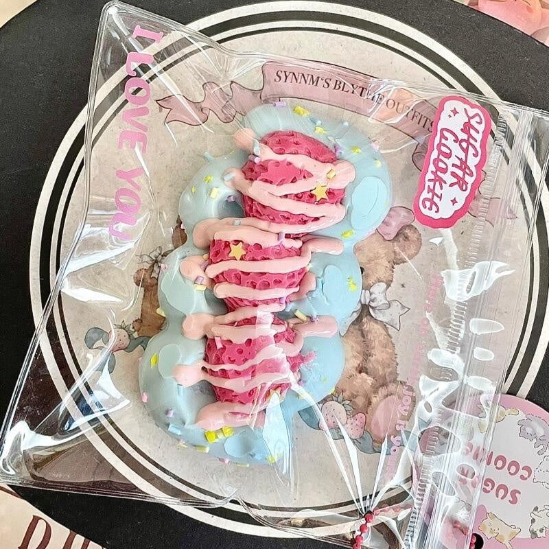 Blue Strawberry Cream Squishy