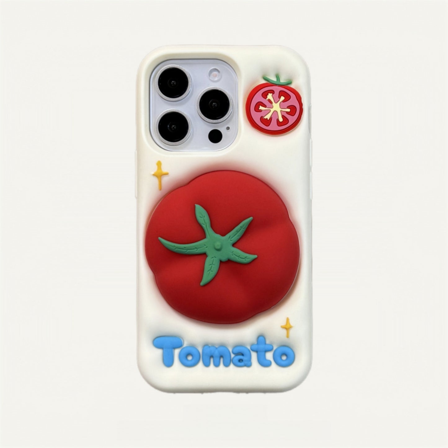 3D Tomato Stand Silicone Phone Case