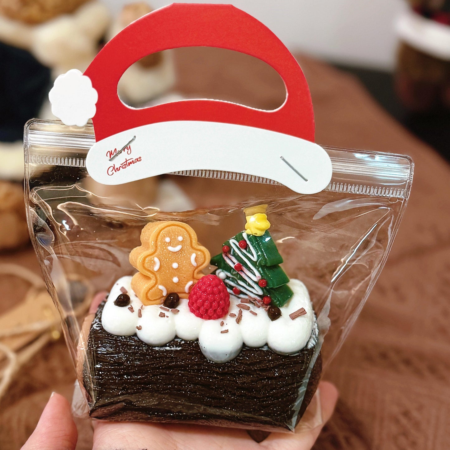 Christmas Tree Stump Cake Squishy