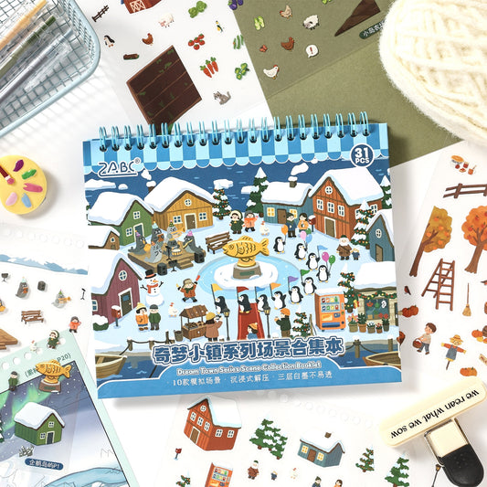 Dream Town 3D Sticker Book