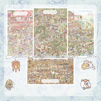 Collection of Small Flower Series 3D Sticker | 4 Cute Miniature Scenes
