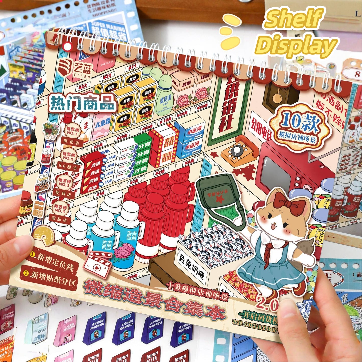 Shelf Display 3D Sticker Book