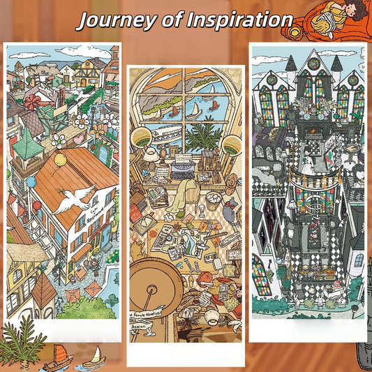 Journey of Inspiration 3D Sticker | 3 Cute Miniature Scenes