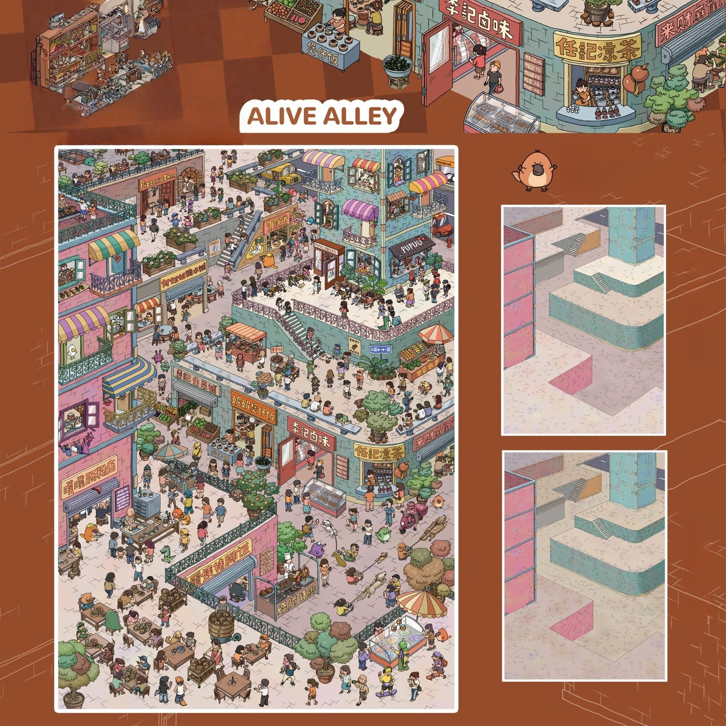 Whimsical Life 3D Sticker | 5 Cute Miniature Scenes