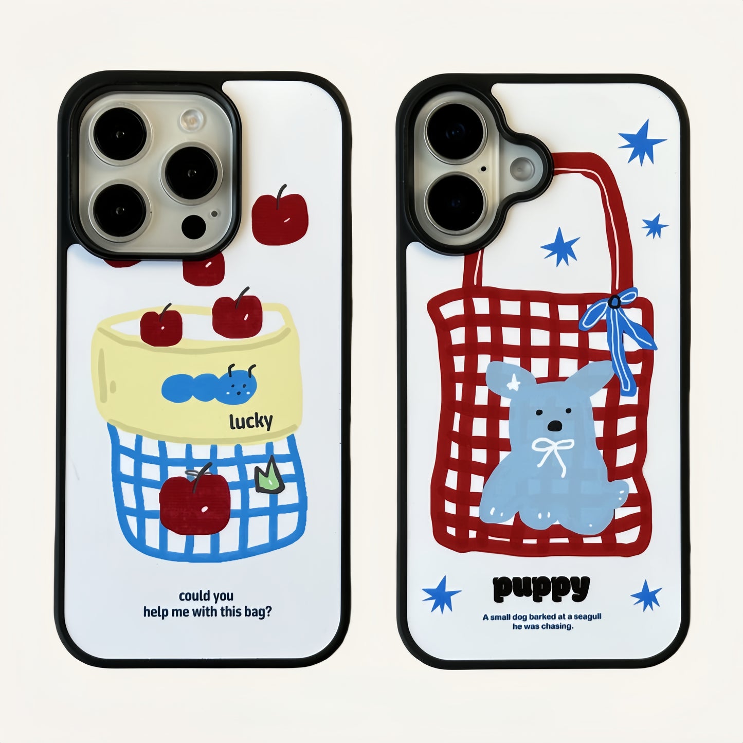 Dog with Printed Tote Bag Acrylic Phone Case