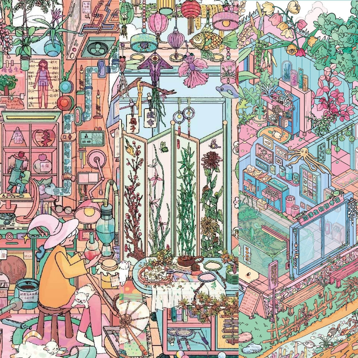 Wunderkammer 3D Sticker | 3 Cute Miniature Scenes