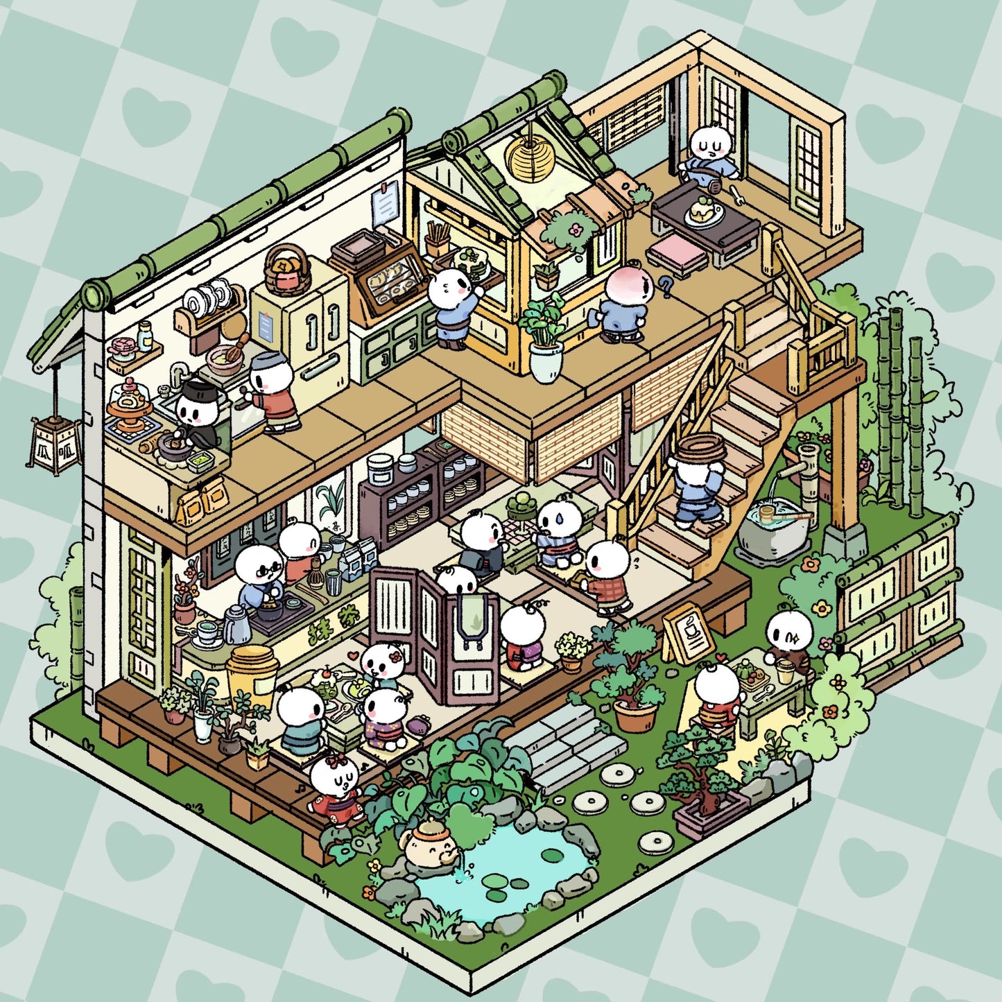 Whimsical Life 3D Sticker | 2 Cute Miniature Scenes