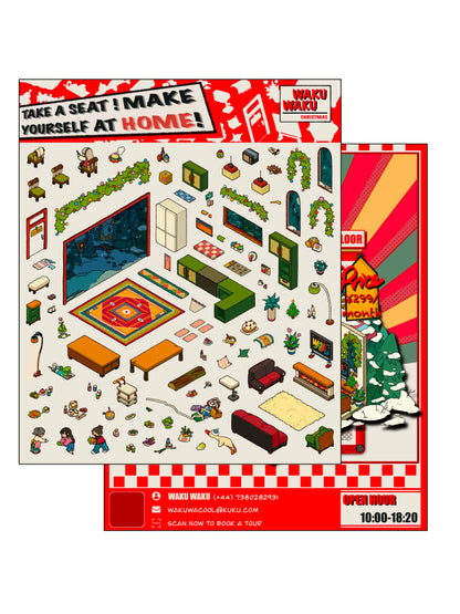 Merry Christmas 3D Sticker | 3 Cute Miniature Scenes