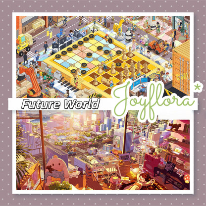 Future World 3D Sticker | 2 Cute Miniature Scenes