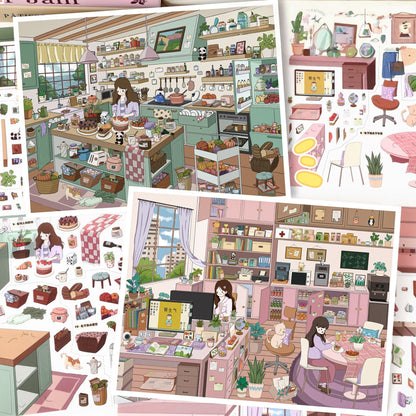 Everyday Sweet 3D Sticker | 2 Cute Miniature Scenes