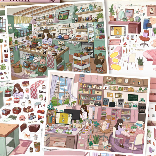 Everyday Sweet 3D Sticker | 2 Cute Miniature Scenes