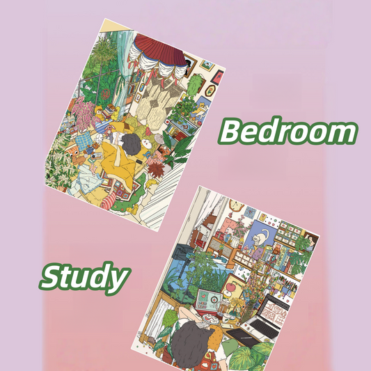 Homebody Diary 3D Sticker | 2 Cute Miniature Scenes