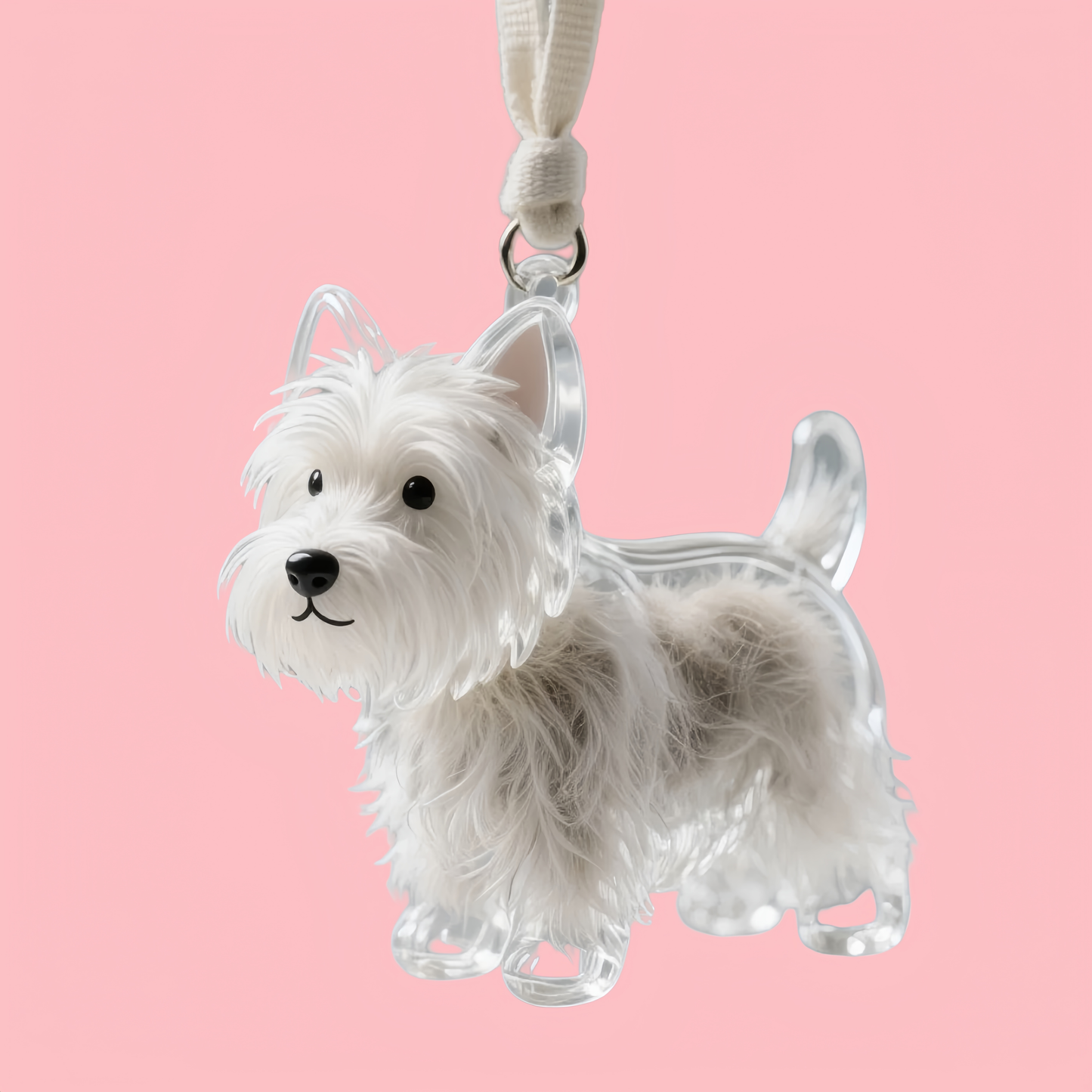 Puppy Kitty Hair Pendant Key Chain