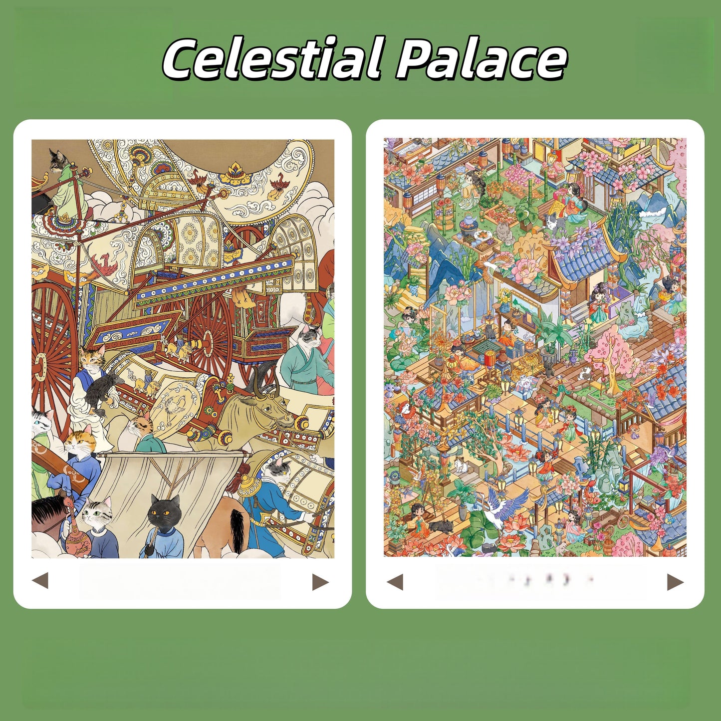 Celestial Palace 3D Sticker | 2 Cute Miniature Scenes