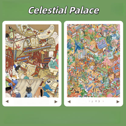 Celestial Palace 3D Sticker | 2 Cute Miniature Scenes