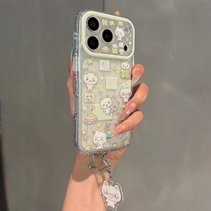 Four-Leaf Clover Cat Sticky Note Acrylic Phone Case