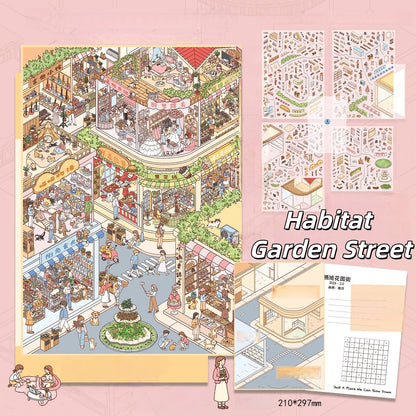 Homebound 3D Sticker | 2 Cute Miniature Scenes