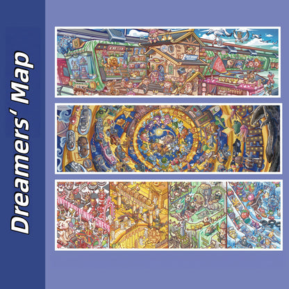 Dreamers‘ Map 3D Sticker | 3 Cute Miniature Scenes