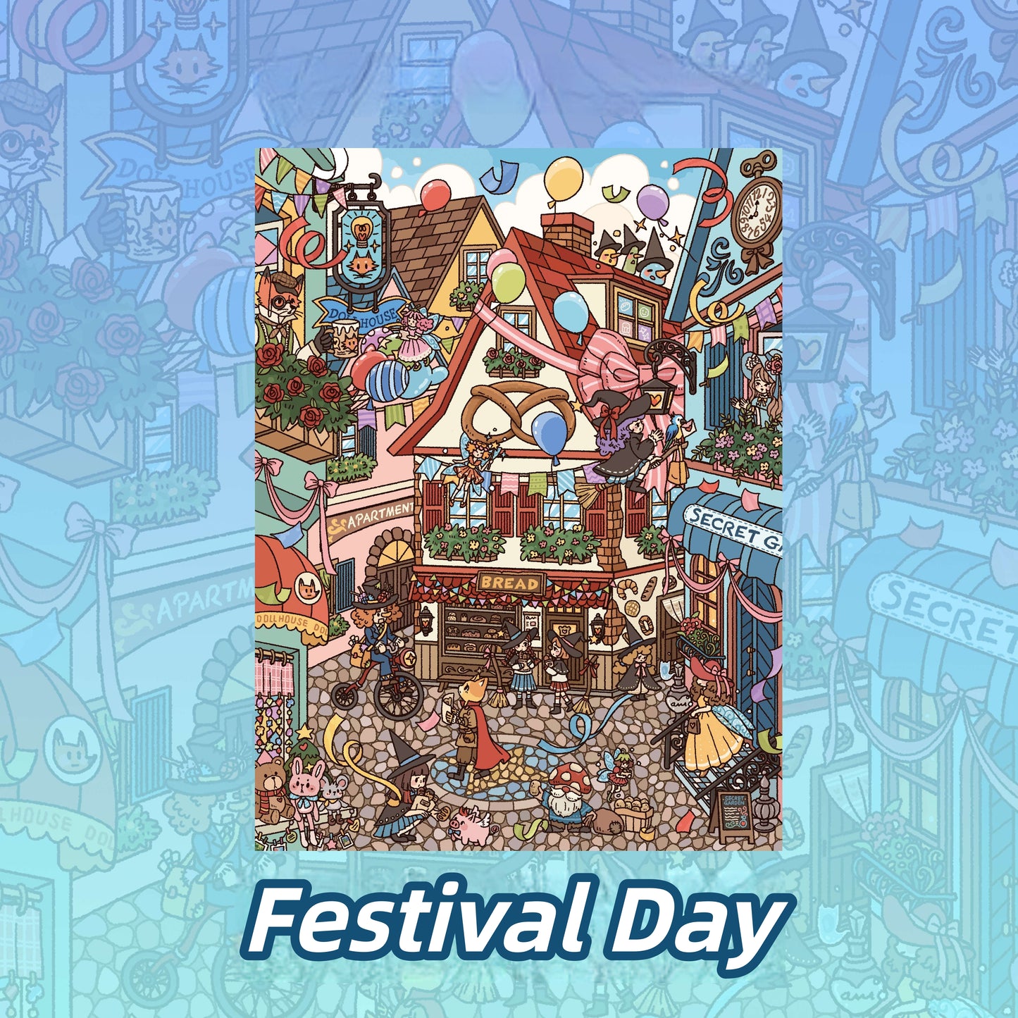 Fabletown 3D Sticker | 4 Cute Miniature Scenes