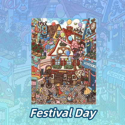 Fabletown 3D Sticker | 4 Cute Miniature Scenes