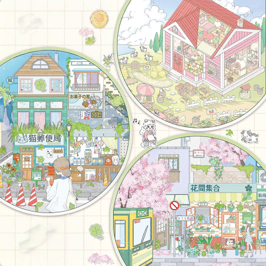 Fantasy Lanes 3D Sticker | 3 Cute Miniature Scenes
