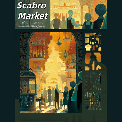 Scabro Market 3D Sticker