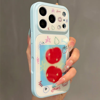 Blue Ombre Red Apple Acrylic Phone Case