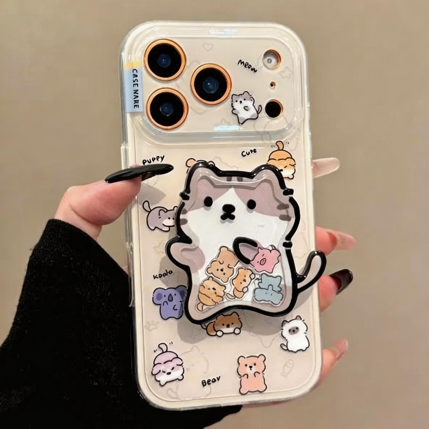 Cat Wobble Magnetic Stand Acrylic Phone Case