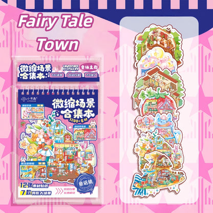 Fantasy Town 3D Sticker Book