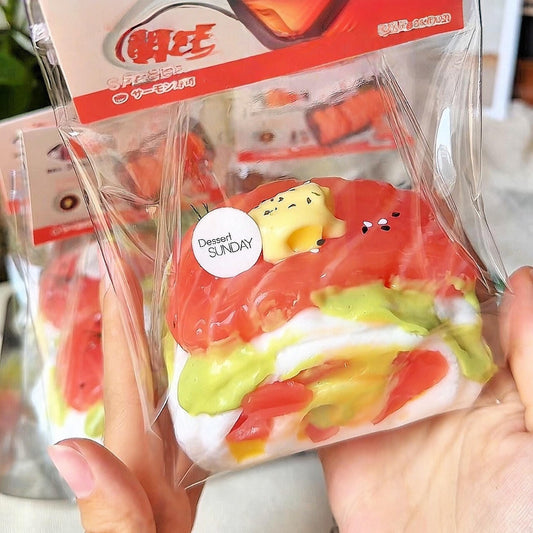 Wasabi Salmon Extra Thick Bread Roll Squishy