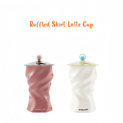 Ruffled Skirt Ceramic Latte Cup