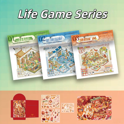 Life Game Series 3D Sticker | 3 Cute Miniature Scenes