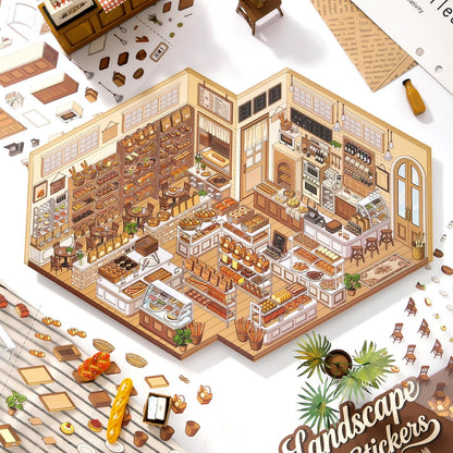 Sweet Time 3D Sticker | 2 Cute Miniature Scenes