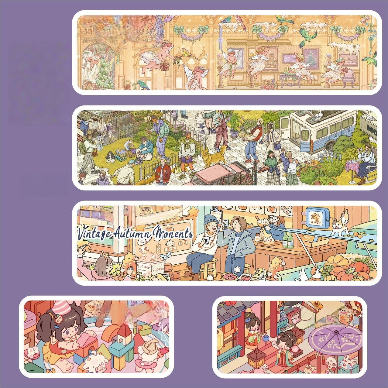 Everyday Scenes 3D Sticker | 5 Cute Miniature Scenes