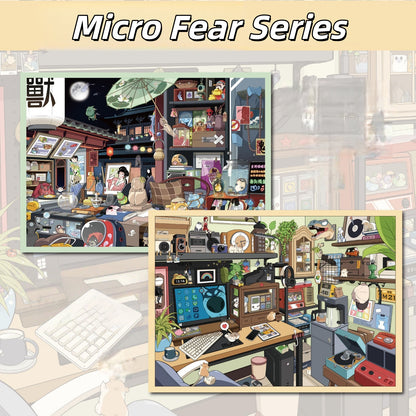 Micro Fear Series 3D Sticker | 2 Cute Miniature Scenes