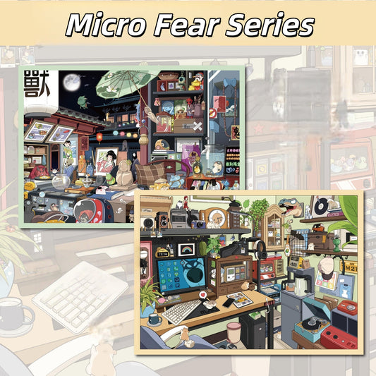 Micro Fear Series 3D Sticker | 2 Cute Miniature Scenes