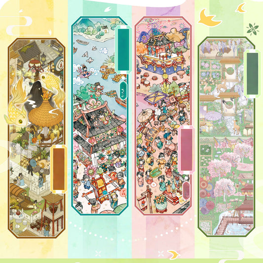 Scrolls of Wonder 3D Sticker | 4 Cute Miniature Scenes