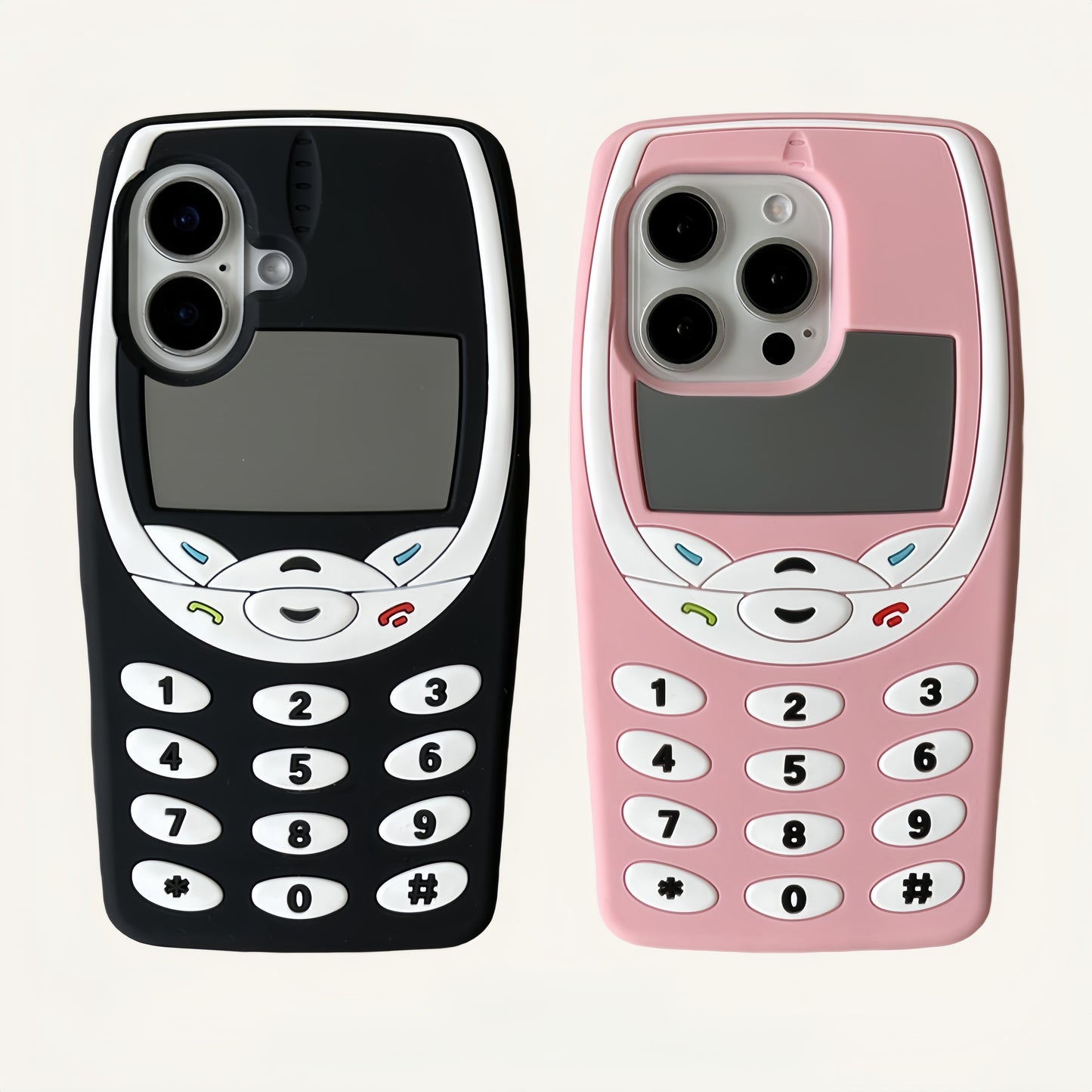 Vintage 3D Button Nokia Silicone Phone Case