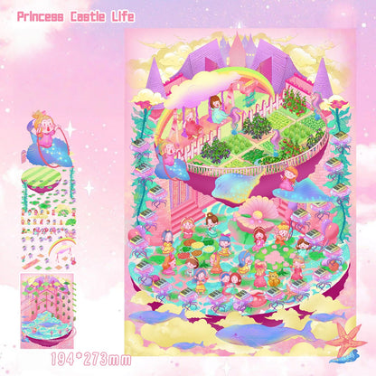 Princess Castle Life 3D Sticker