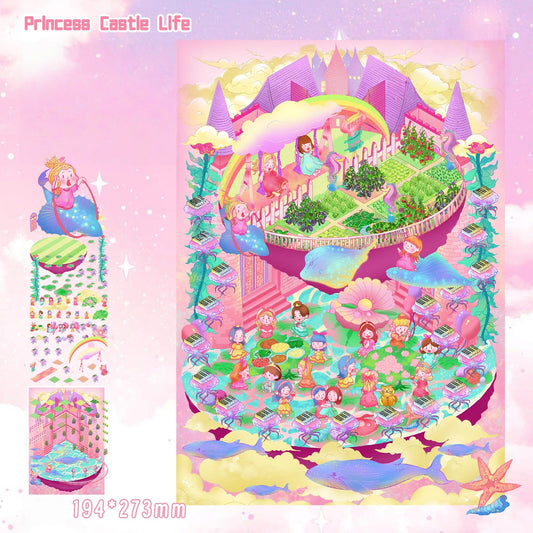 Princess Castle Life 3D Sticker