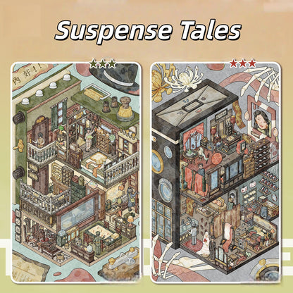Suspense Tales 3D Sticker | 2 Cute Miniature Scenes