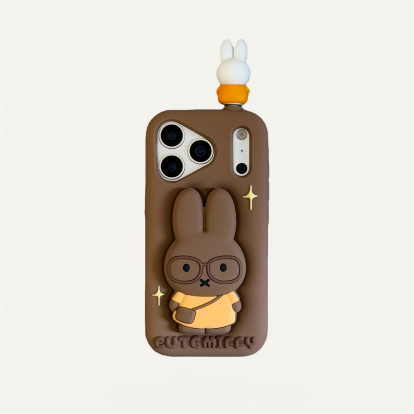 Black Miffy Stand Silicone Phone Case