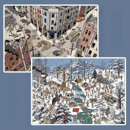 Memories of the Land 3D Sticker | 2 Cute Miniature Scenes