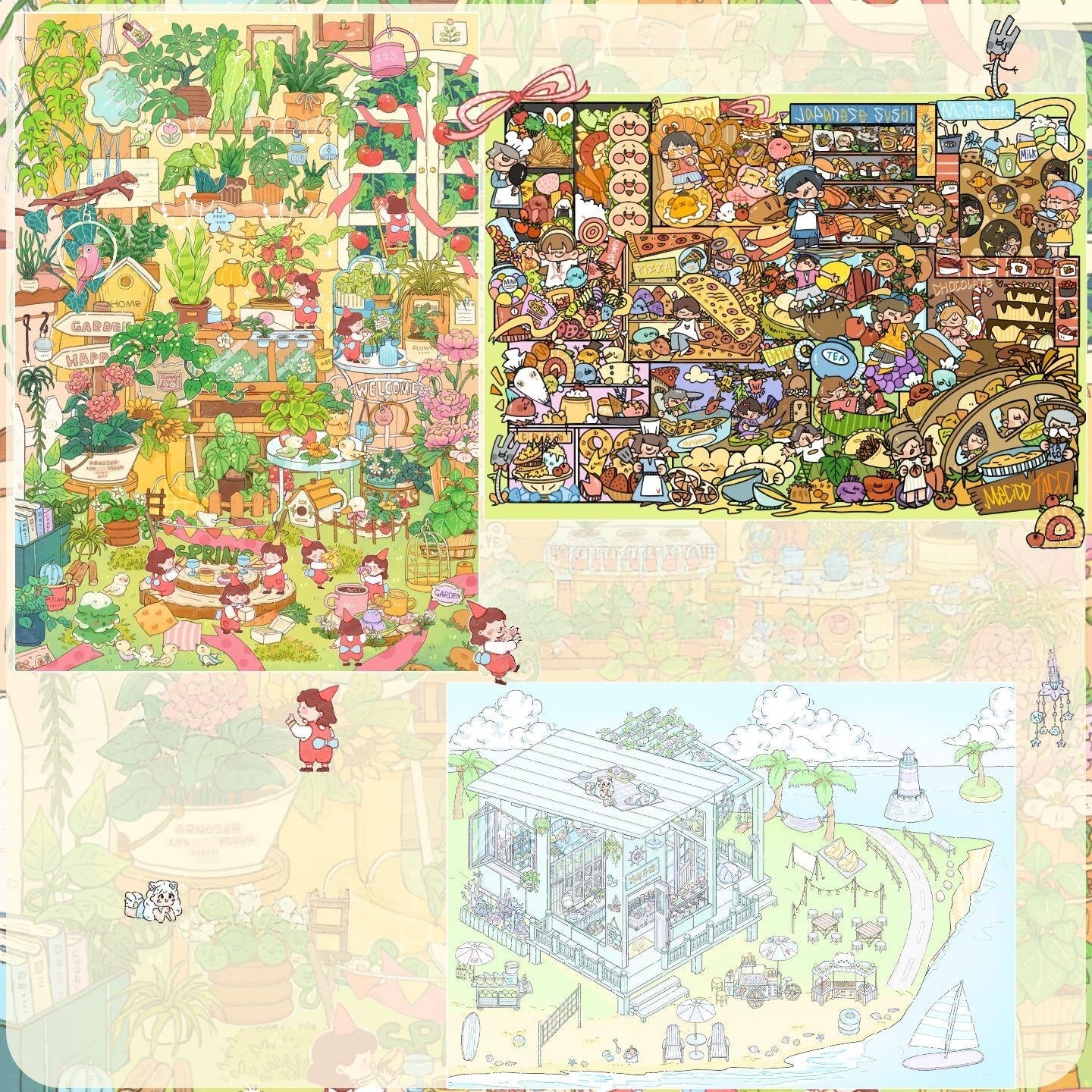 My Summer 3D Sticker | 3 Cute Miniature Scenes