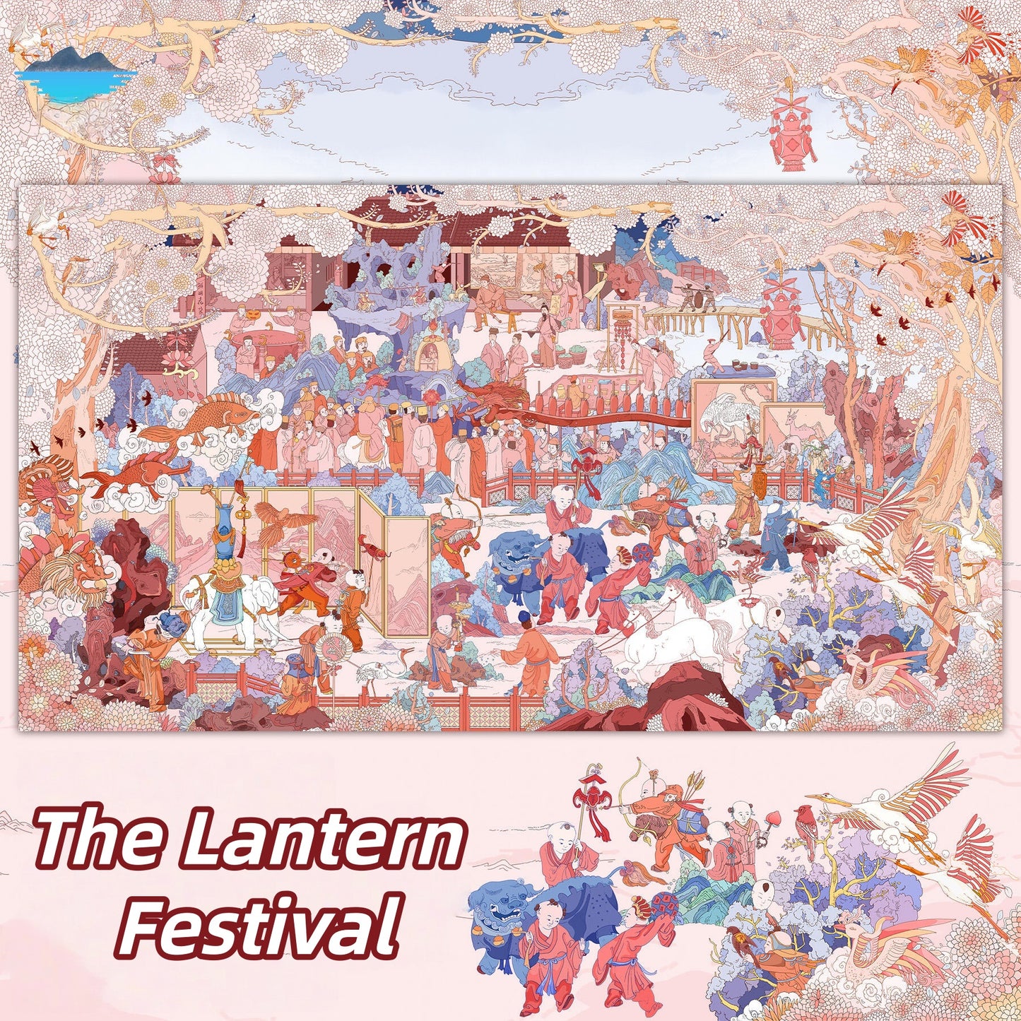 Ancient Chinese Life 3D Sticker | 2 Cute Miniature Scenes