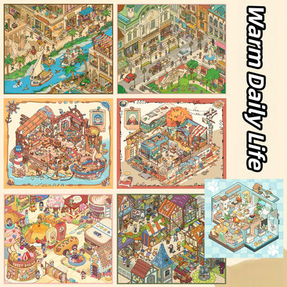 Warm Daily Life 3D Sticker | 7 Cute Miniature Scenes