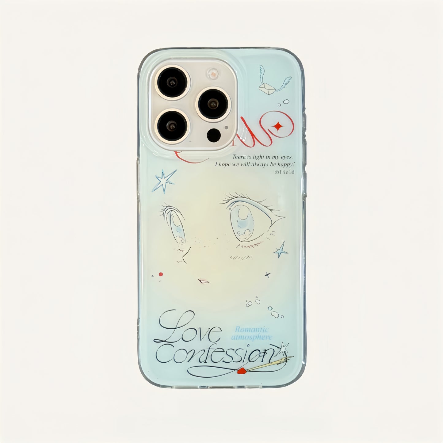 Blue-Eyed Cartoon Girl Silicone Phone Case