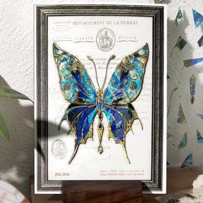 Exquisite Butterfly 3D Sticker | 4 Cute Miniature Scene